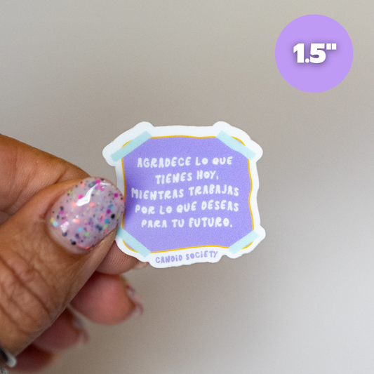 Agradece lo que tienes hoy - Mini Sticker