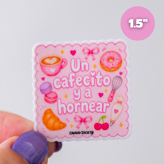 Un Cafecito y a Hornear - Mini Sticker