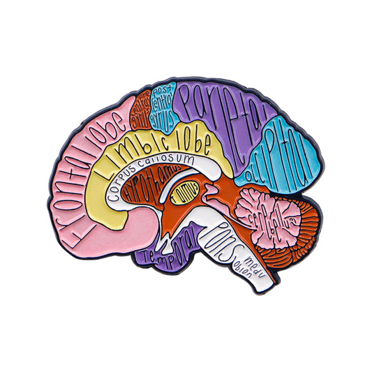Cerebro Anatómico - Enamel Pin