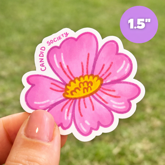 Pink Flower - Mini Sticker