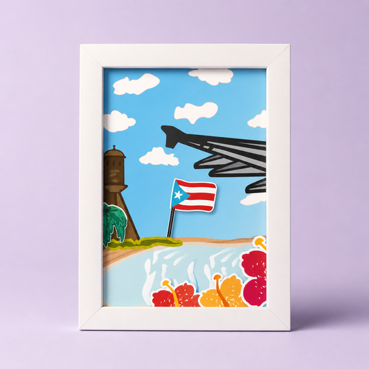Hola Puerto Rico - Print Enmarcado 4X6