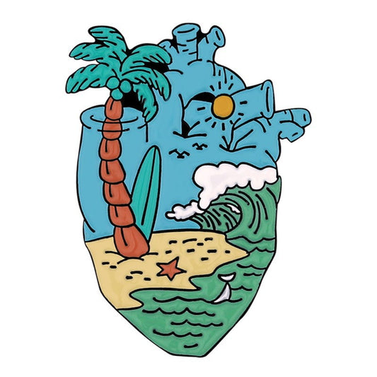 Corazón Playero - Enamel Pin