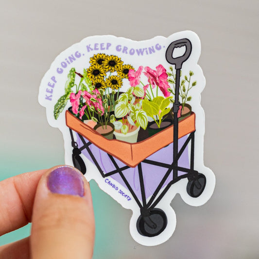 113 - Keep Going, Keep Growing - Premium Sticker