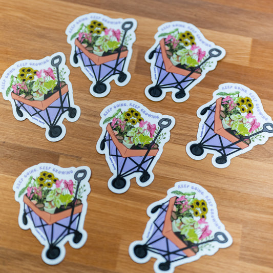 113 - Keep Going, Keep Growing - Premium Sticker