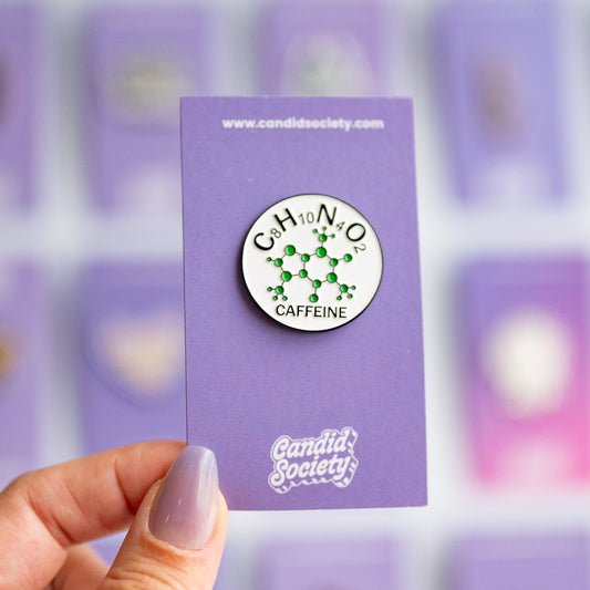 24 - Caffeine (Chemistry Formula) - Enamel Pin