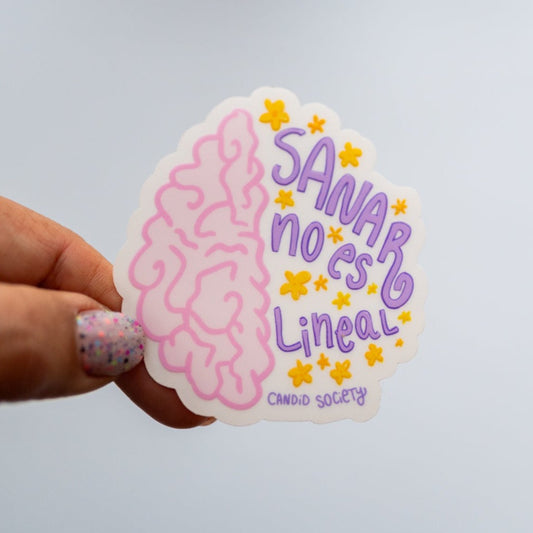 47 - Sanar no es Lineal - Premium Clear Sticker