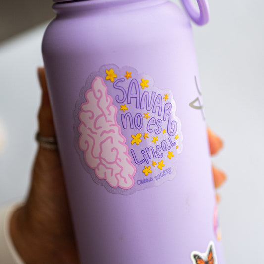 47 - Sanar no es Lineal - Premium Clear Sticker