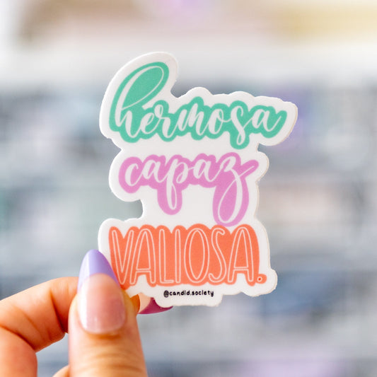 7 - Hermosa, capaz, valiosa - Premium Sticker