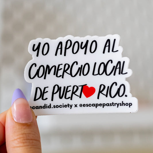 51 - Yo apoyo al comercio local de Puerto Rico - Premium Sticker