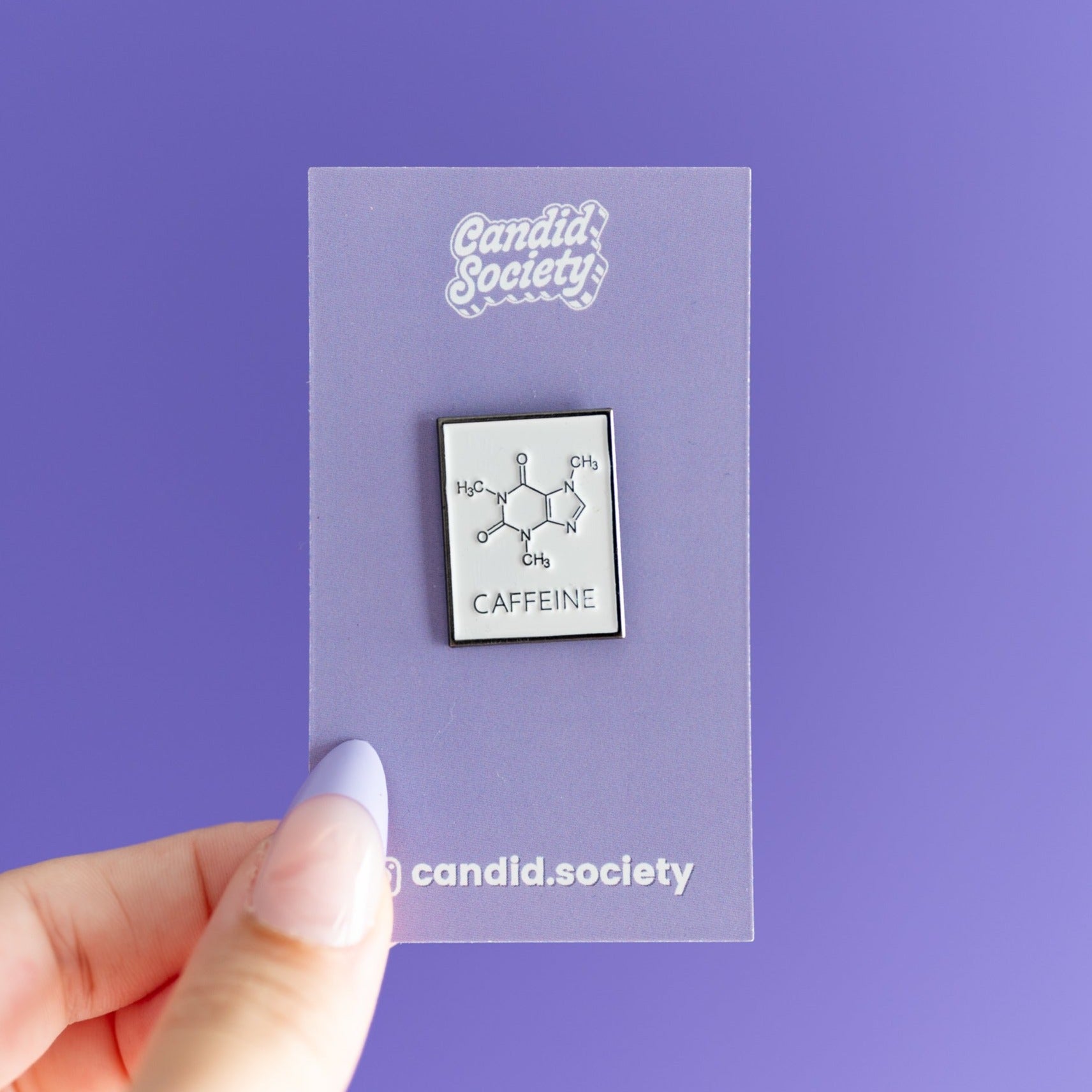 Caffeine- Enamel Pin