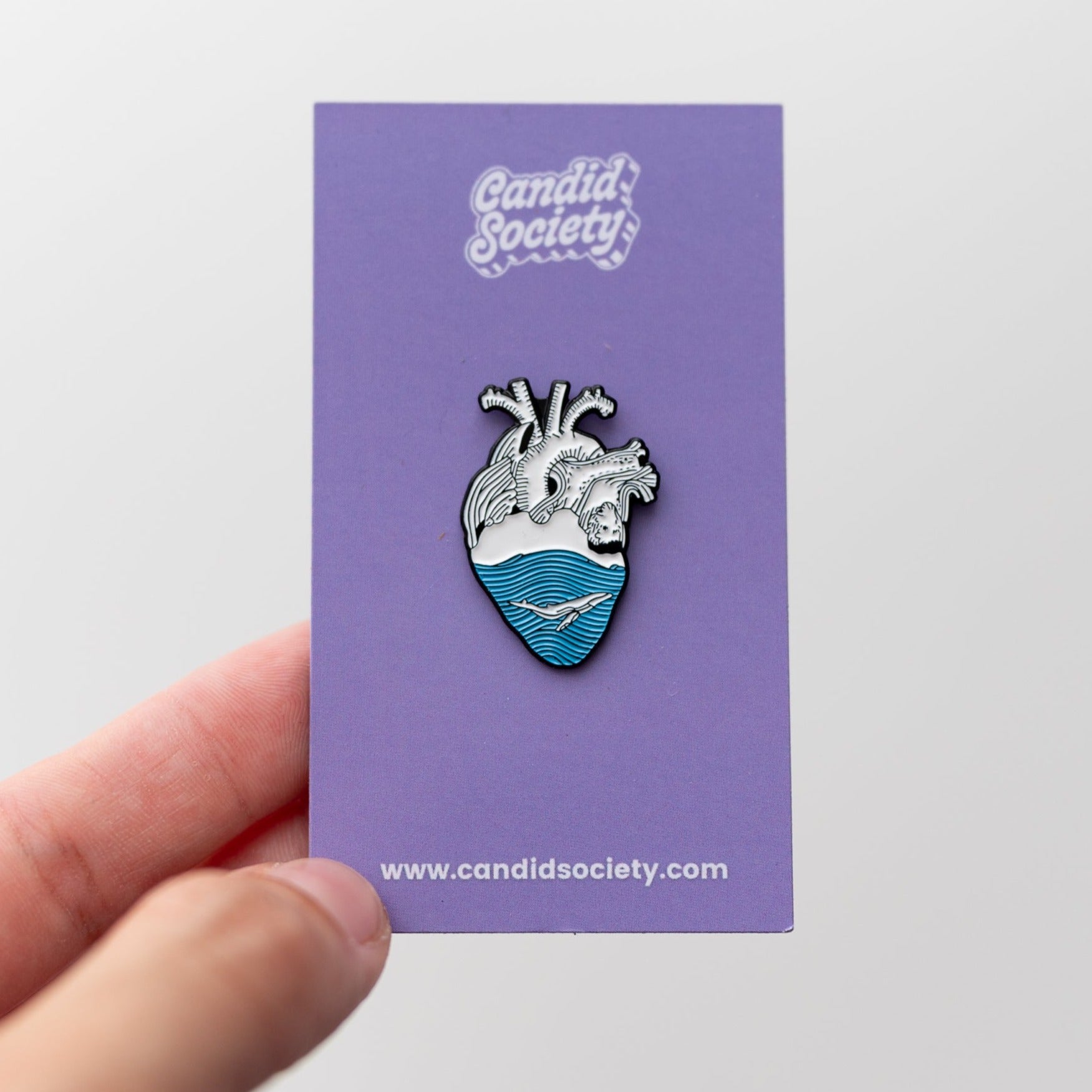 Whale in Heart - Enamel Pin
