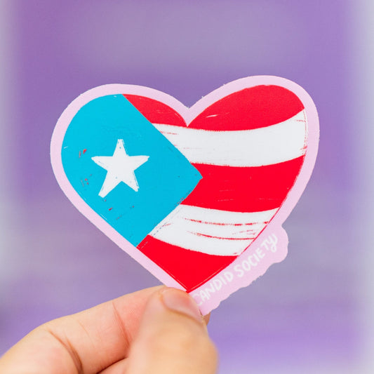115 - Puerto Rico Heart - Premium Sticker