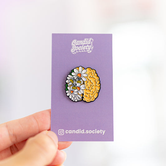9 - Cerebro Floreciendo - Enamel Pin
