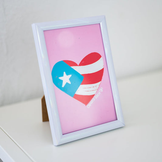 Mi Isla, Mi Corazón - Print Enmarcado 4X6