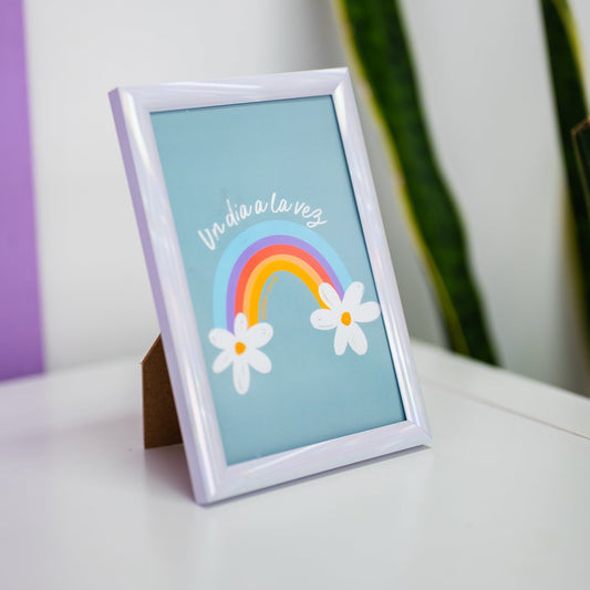 Un día a la Vez (Arcoíris) - Print Enmarcado 4X6