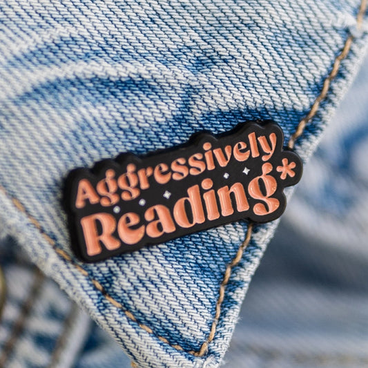 Aggressively Reading - Enamel Pin