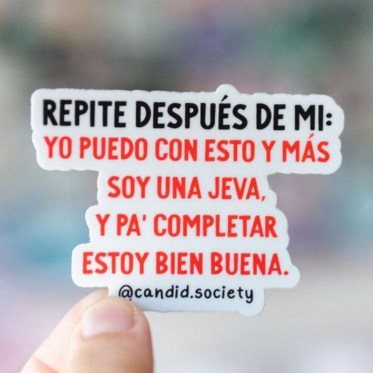 4 - Repite después de mi - Premium Sticker