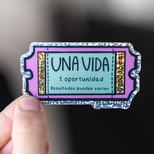 13 - Una Vida (Ticket) - Premium Sticker