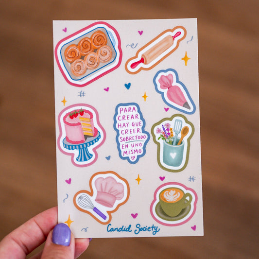 Para Crear hay que Creer - Hoja de Stickers | Pastry Edition