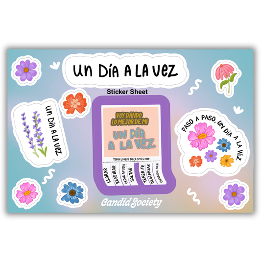 Un día a la Vez - Hoja de Stickers