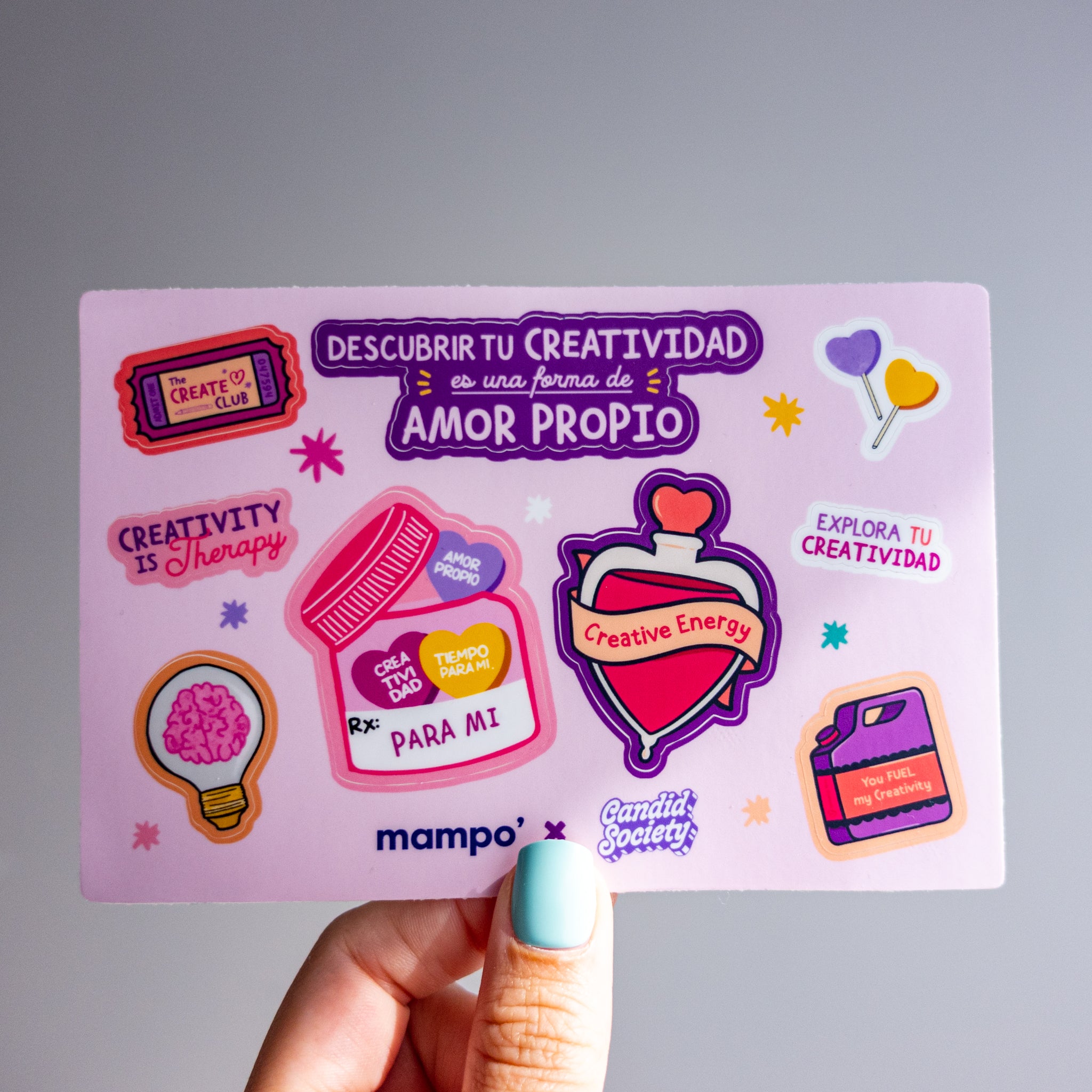 Descubrir tu creatividad es una forma de amor propio - Sticker Sheet #1