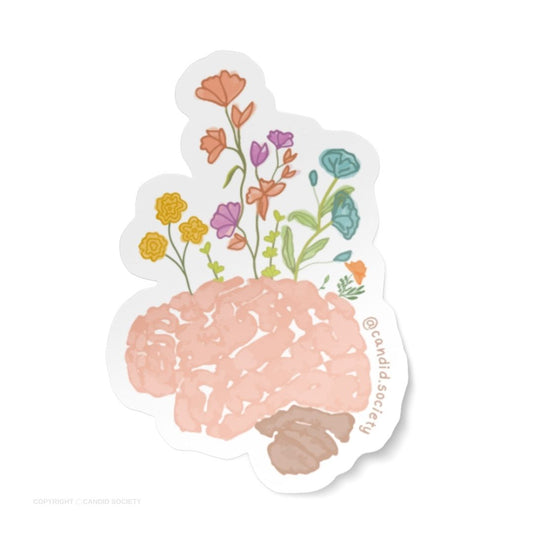 3 - Cerebro Floreciendo - Premium Sticker