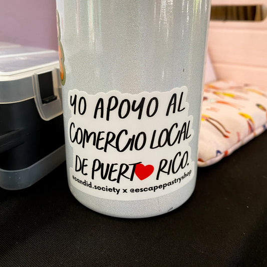 51 - Yo apoyo al comercio local de Puerto Rico - Premium Sticker