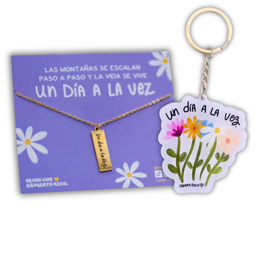 Un día a la Vez - Necklace + Keychain Bundle