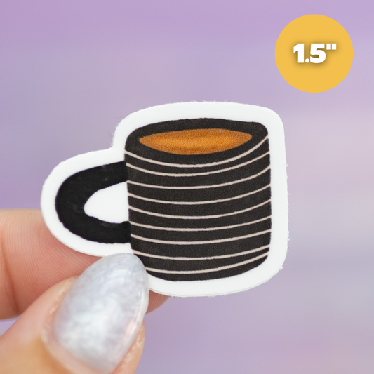 Taza Negra - Mini Sticker