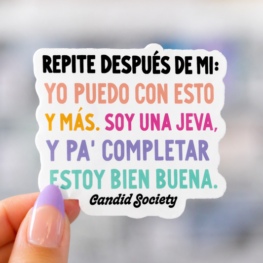 4 - Repite después de mi - Premium Sticker