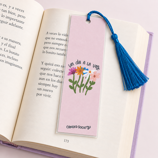 Un día a la Vez (flores) - Bookmark