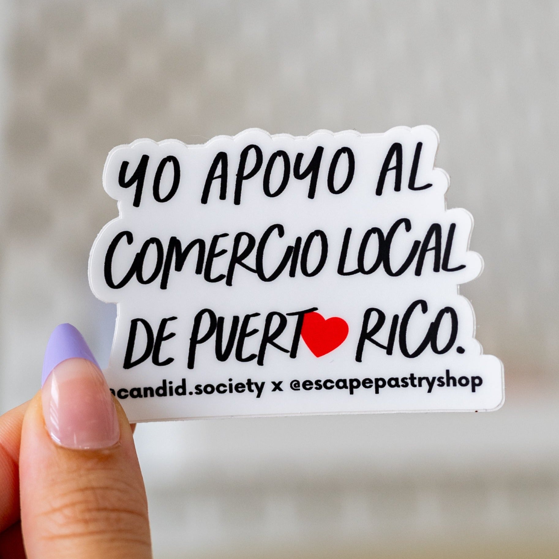 51 - Yo apoyo al comercio local de Puerto Rico - Premium Sticker