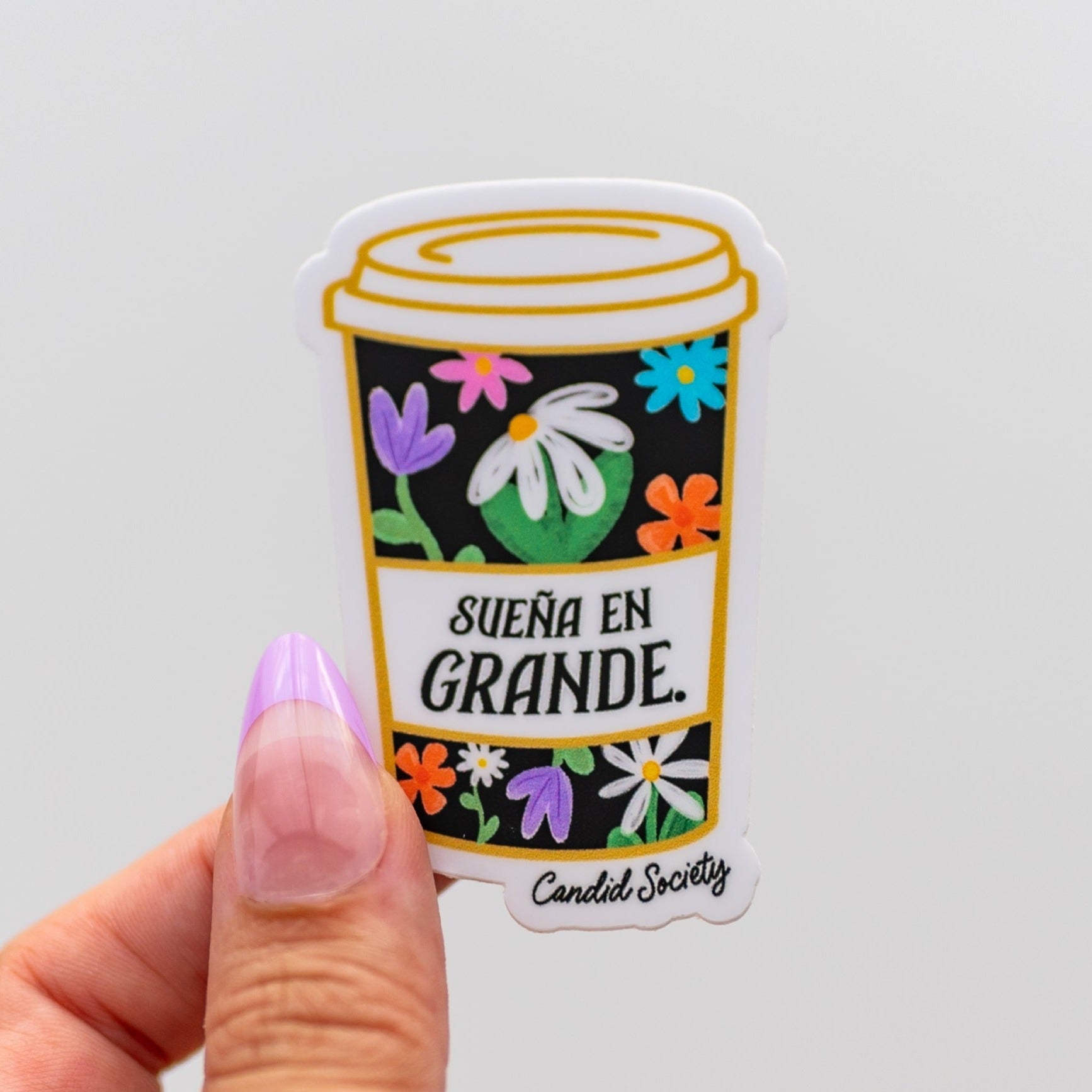 118 - Sueña en Grande (Travel Mug) - Premium Sticker