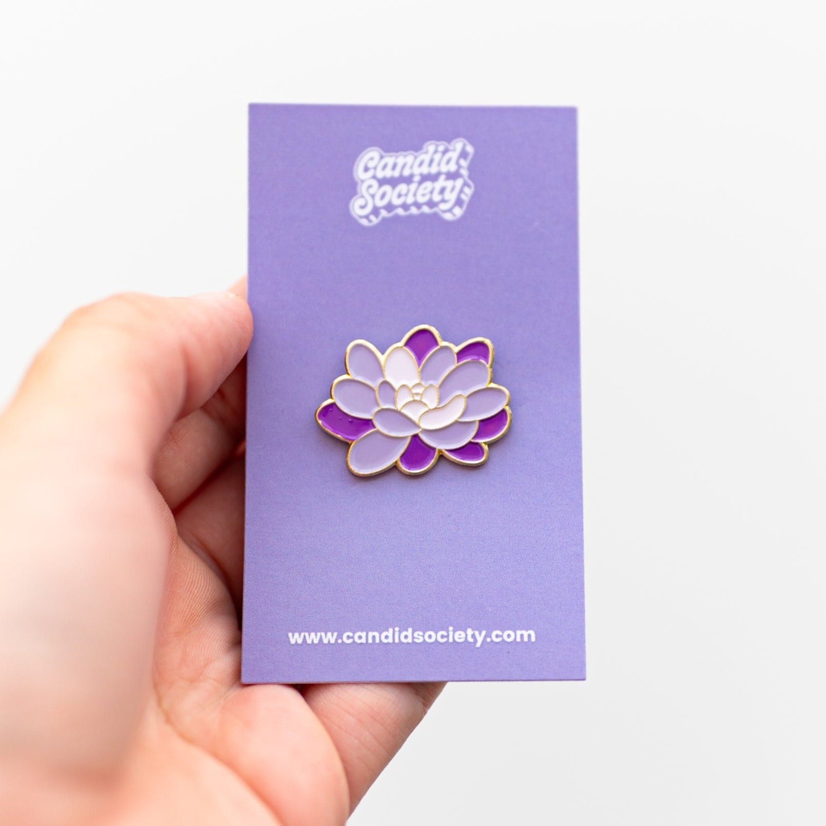 Purple Lotus Flower -  Enamel Pin