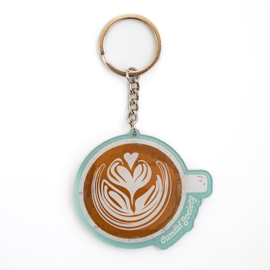 Latte Art - Acrylic Keychain