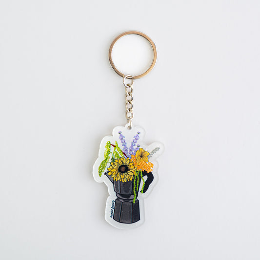 Greca Floreciendo - Acrylic Keychain