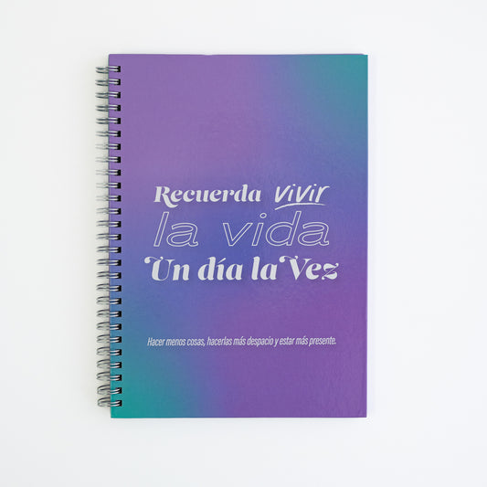 Un día a la Vez (Vivir más despacio)  - Hardcover Notebook