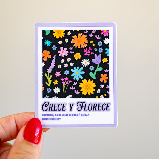 100 - Crece y Florece - Premium Sticker