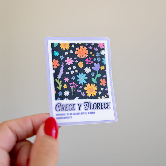 100 - Crece y Florece - Premium Sticker