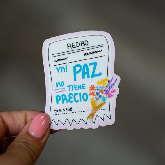 Mi Paz Mental no tiene Precio (Ticket) - Premium Sticker
