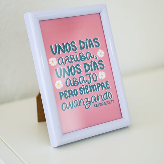 Unos días arriba, unos días abajo - Print Enmarcado 4X6