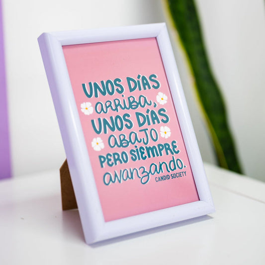 Unos días arriba, unos días abajo - Print Enmarcado 4X6
