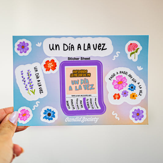 Un día a la Vez - Hoja de Stickers