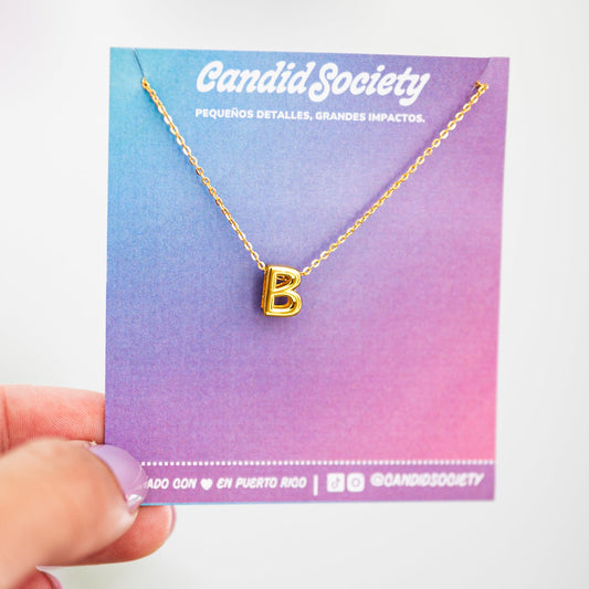 Collar Inicial Dorada – 18"