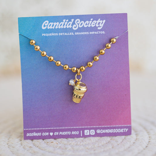 Collar “Coffee Lover” – Acero Inoxidable 18”