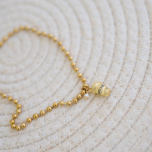 Collar “Coffee Lover” – Acero Inoxidable 18”