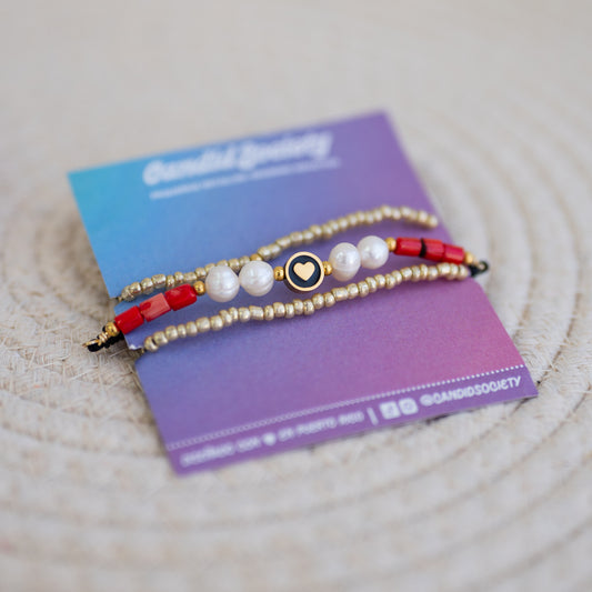 Set de Pulseras “Corazón Dorado”