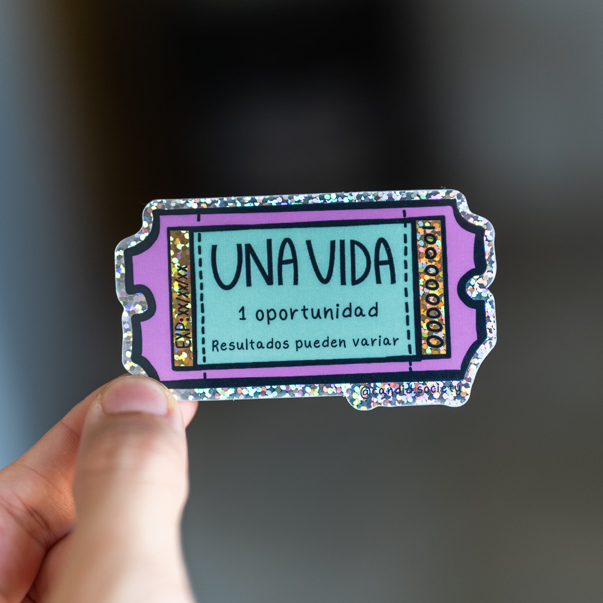13 - UNA VIDA Ticket - Premium Sticker