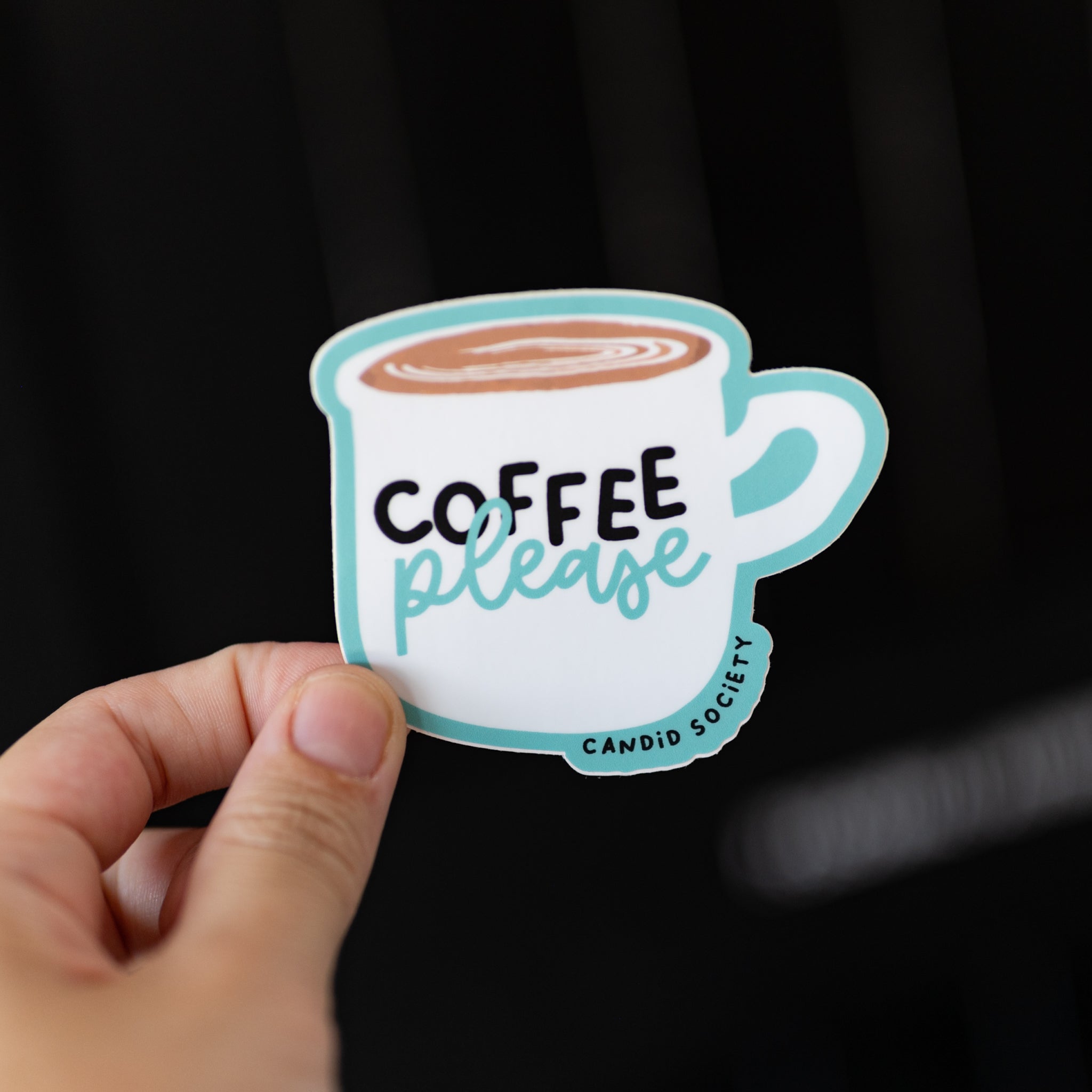 78 - Coffee Please - Premium Sticker