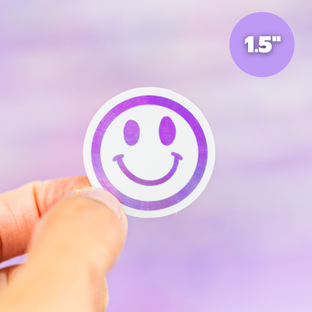 Happy Face - Holographic Mini Sticker
